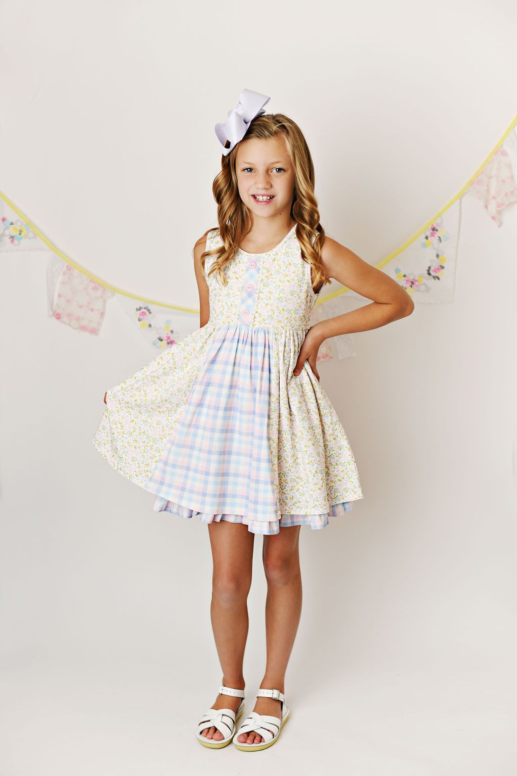 Serendipity Clothing Co. Springtime Blues Layered Tier Dress