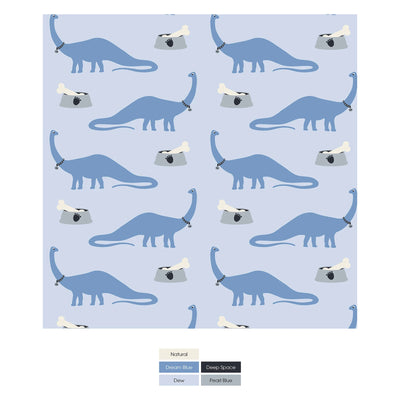 Print Toddler Blanket in Dew Pet Dino