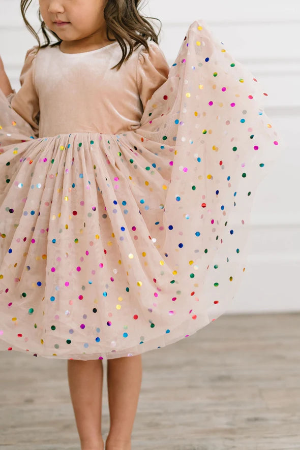 Diana Dress in Confetti Cream