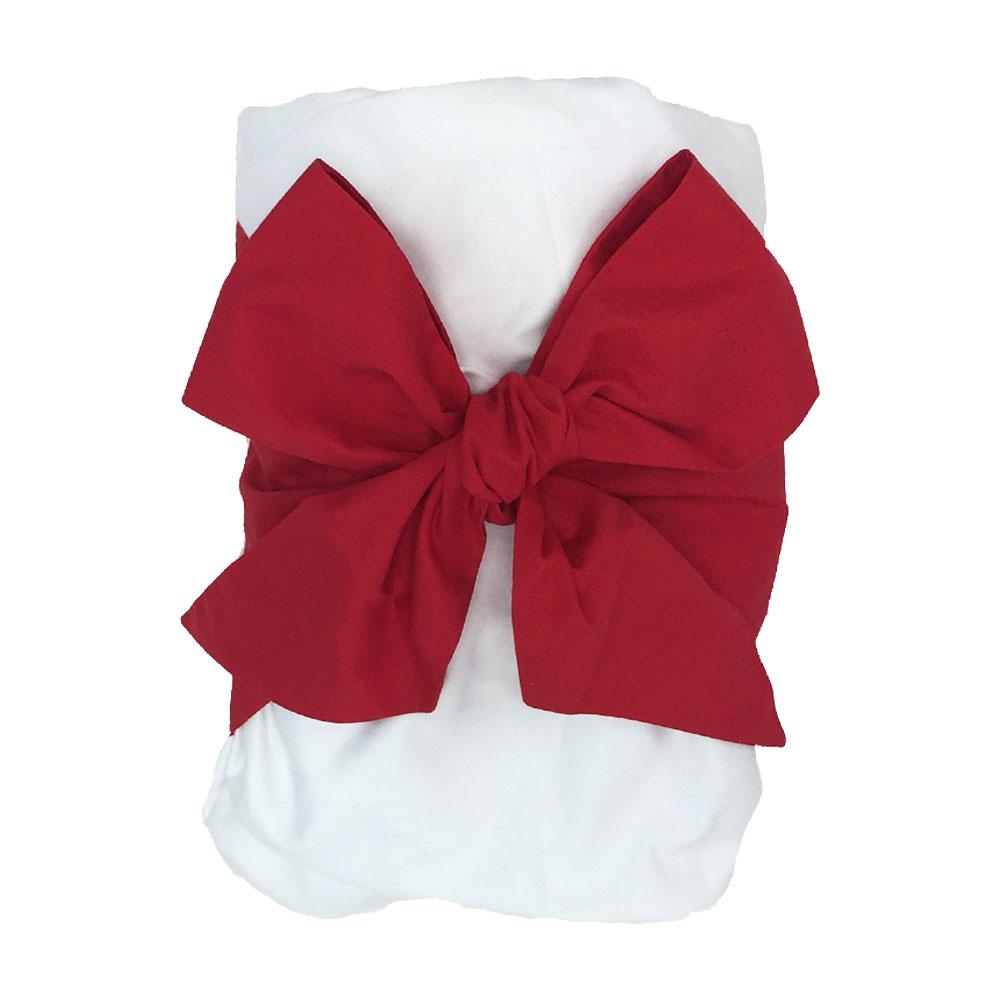 Bow Swaddle Worth Avenue White With Richmond Red
