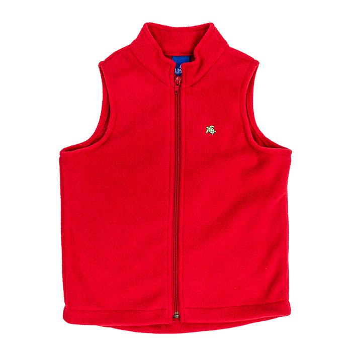 Mills Fleece Vest in Red