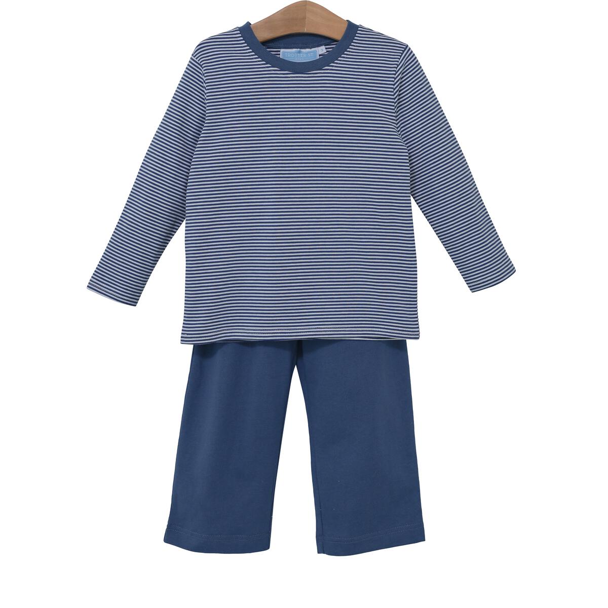 Miller Long Sleeve Pants Set Blue Stripe