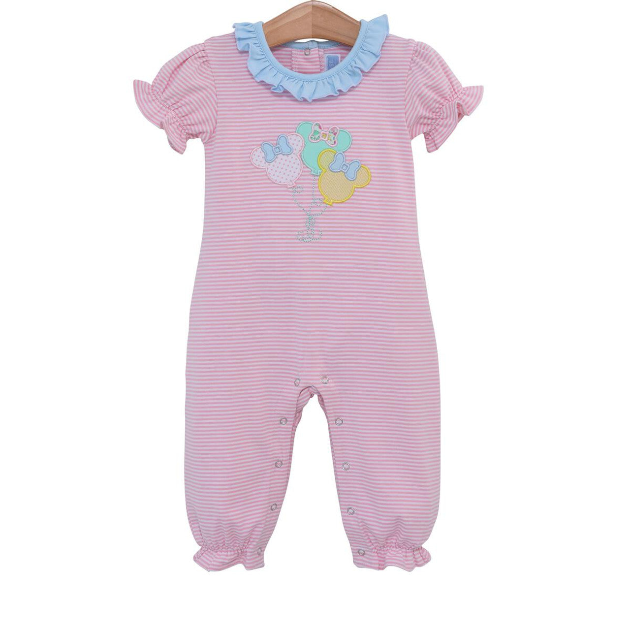 Mouse Balloon Applique Ruffle Romper