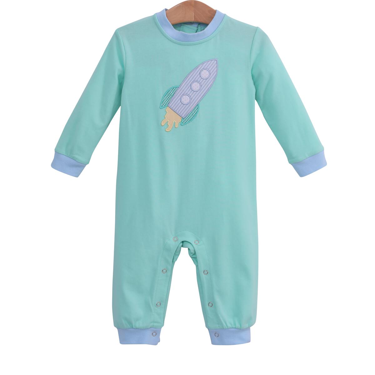 Trotter Street Kids Rocket Ship Applique Romper