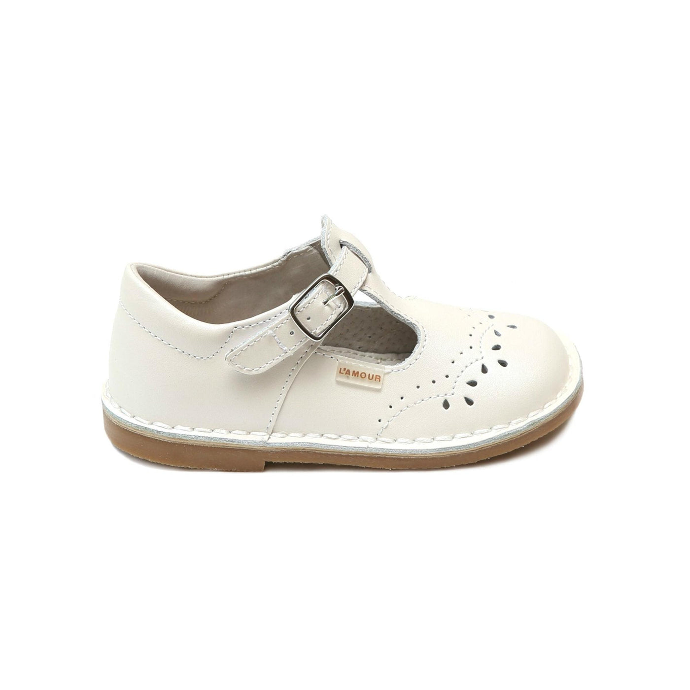Pearl White - Ruthie F-410 T-Strap