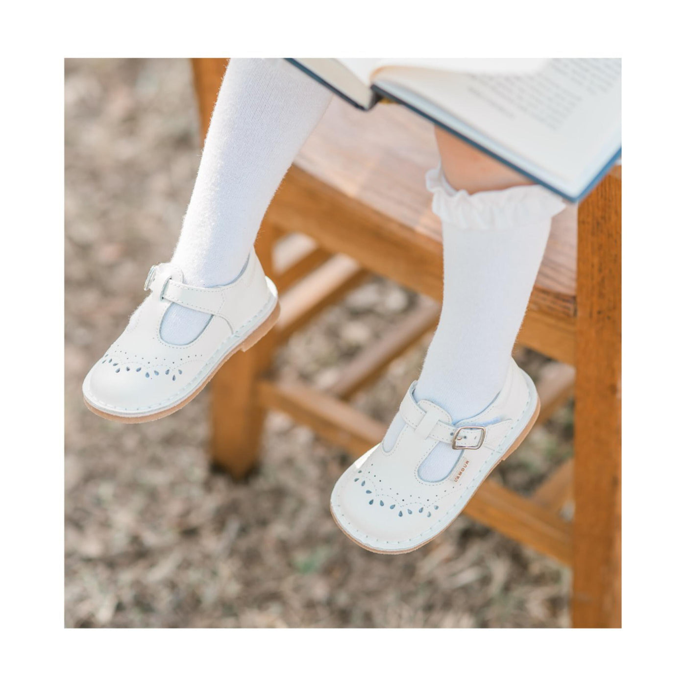 Pearl White - Ruthie F-410 T-Strap