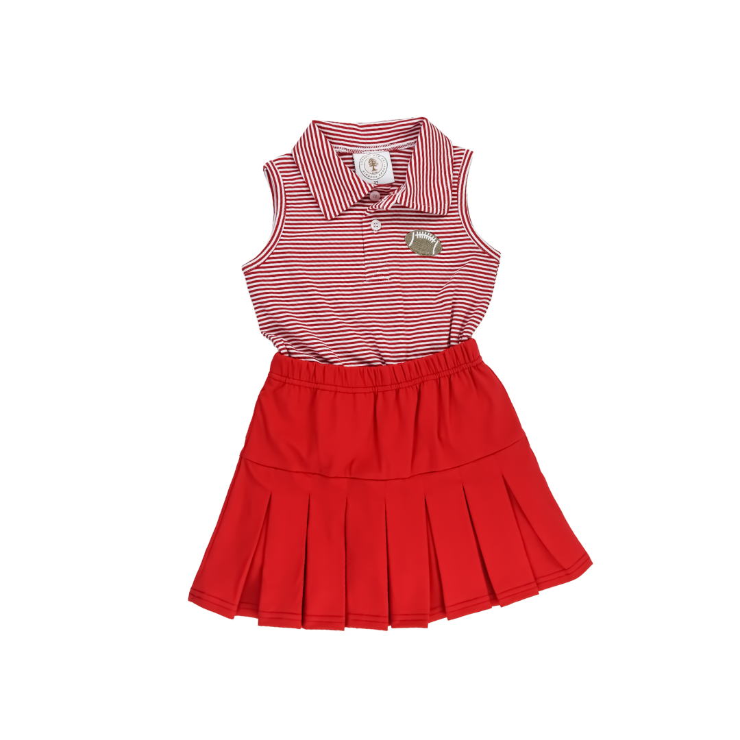 Red Fan Zone Skort Set