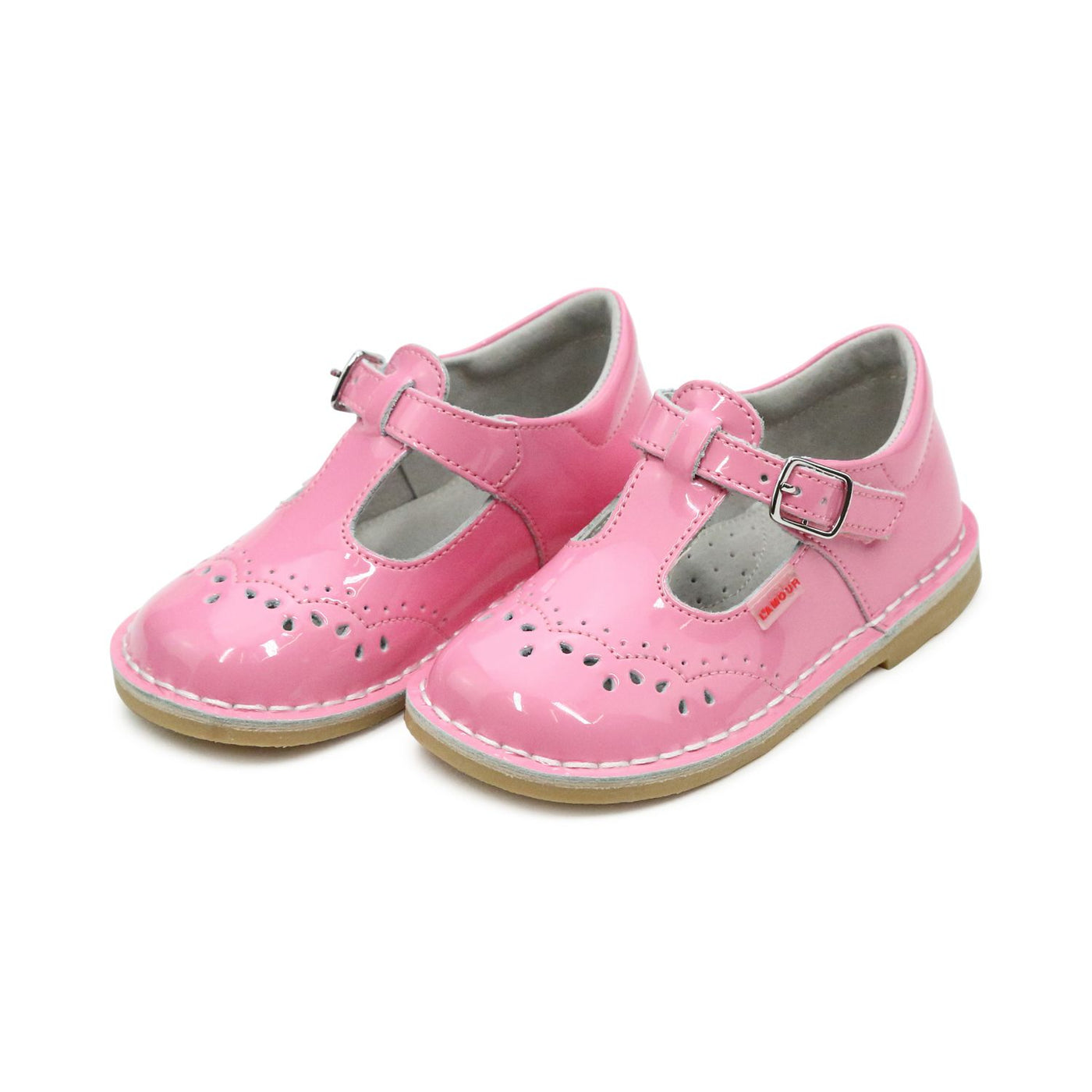 *NEW COLOR* Patent Malibu Pink - Ruthie F-410 T-Strap