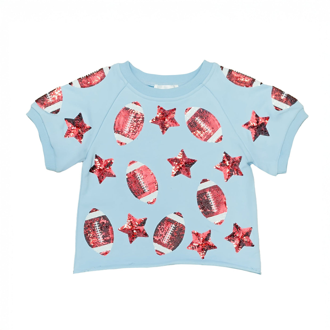 Raider Star Football Sequin Top