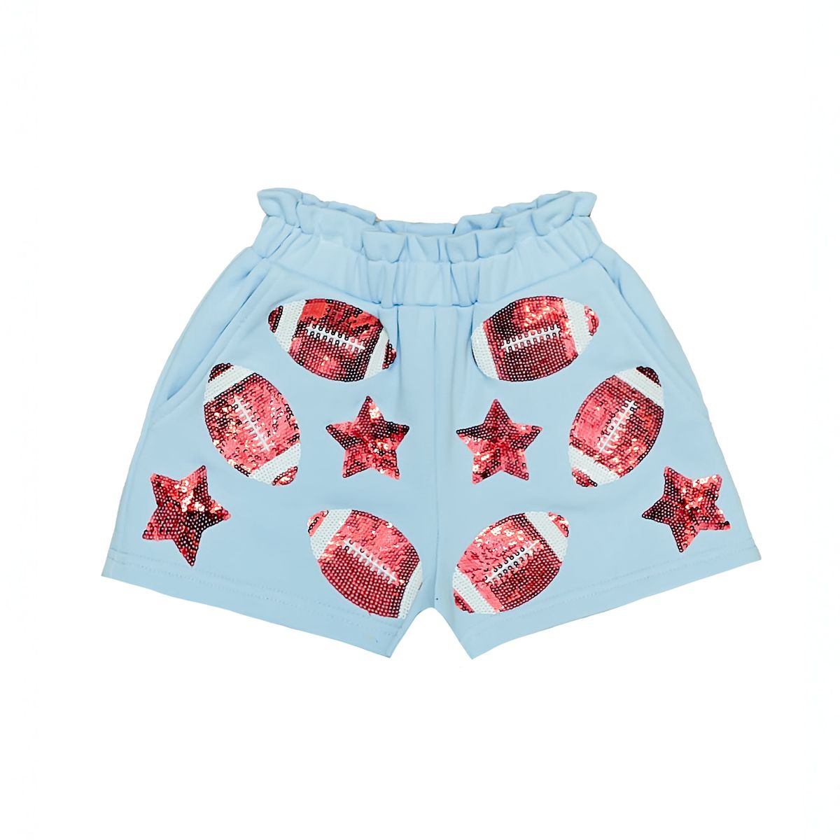 Raider Star Football Sequin Shorts