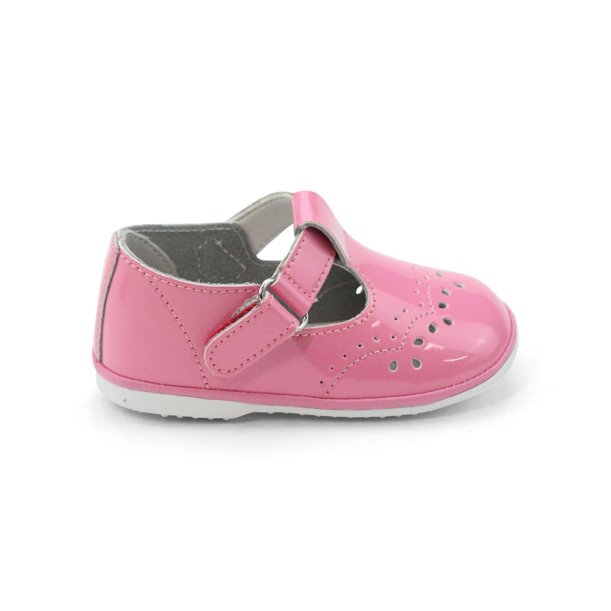 Patent Malibu Pink Birdie Patent T-Strap Mary Jane (Baby)