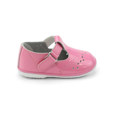 Patent Malibu Pink Birdie Patent T-Strap Mary Jane (Baby)