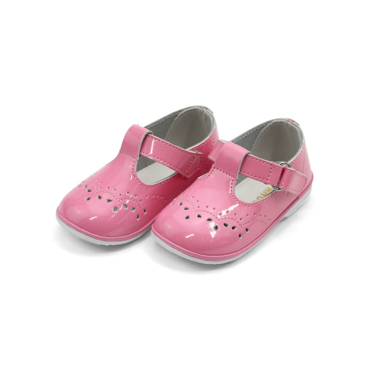 Patent Malibu Pink Birdie Patent T-Strap Mary Jane (Baby)