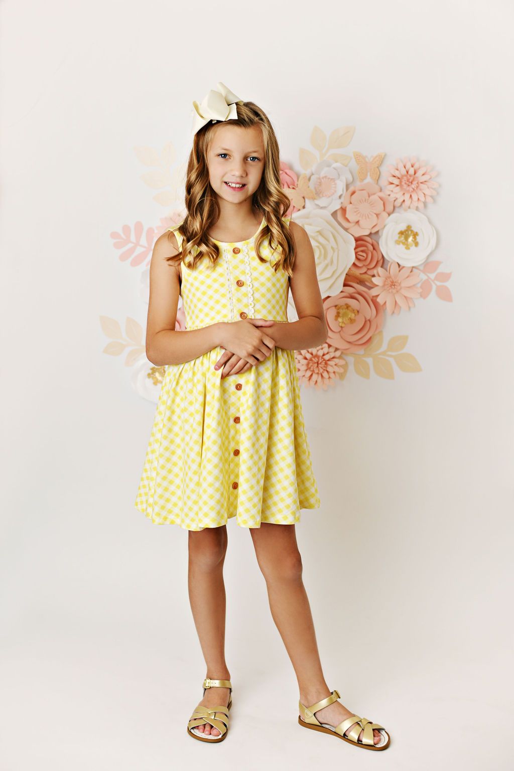 Lemonade Butter Gingham Dress