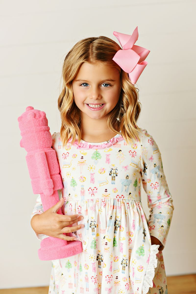 NUTCRACKER EMBROIDERY POCKET DRESS