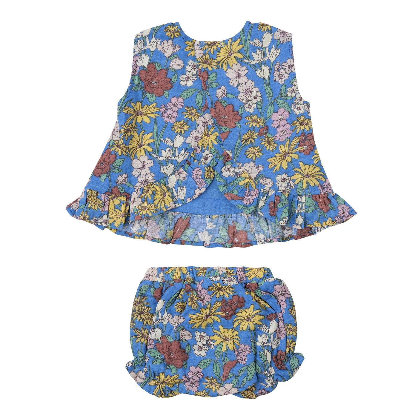 ANGEL DEAR WILD DAISIES RUFFLE BACK TOP & BLOOMER