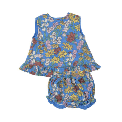 ANGEL DEAR WILD DAISIES RUFFLE BACK TOP & BLOOMER