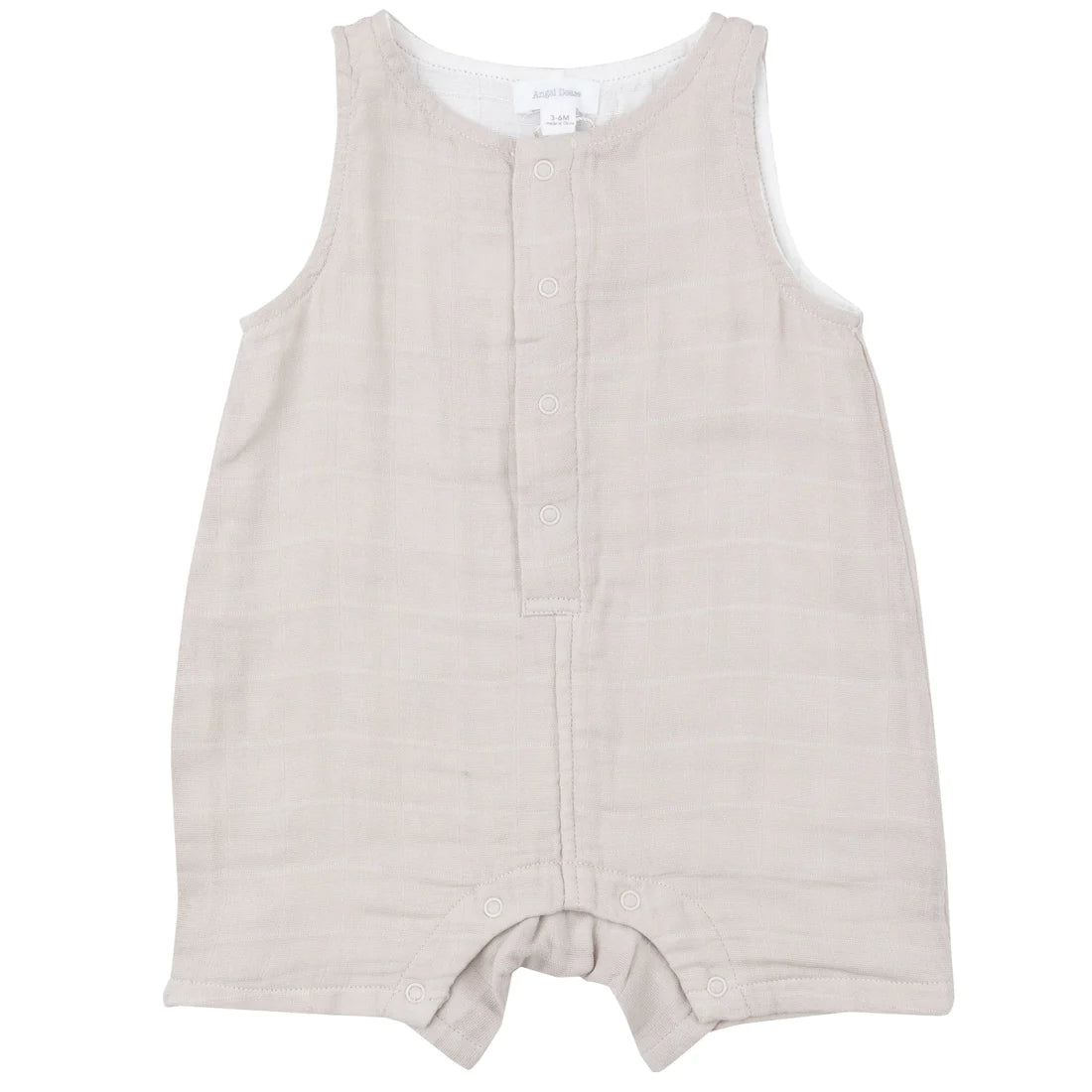 ANGEL DEAR OATMEAL SOLID MUSLIN SHORTIE ROMPER