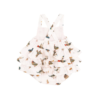 Ducks Pink Ruffle Sunsuit