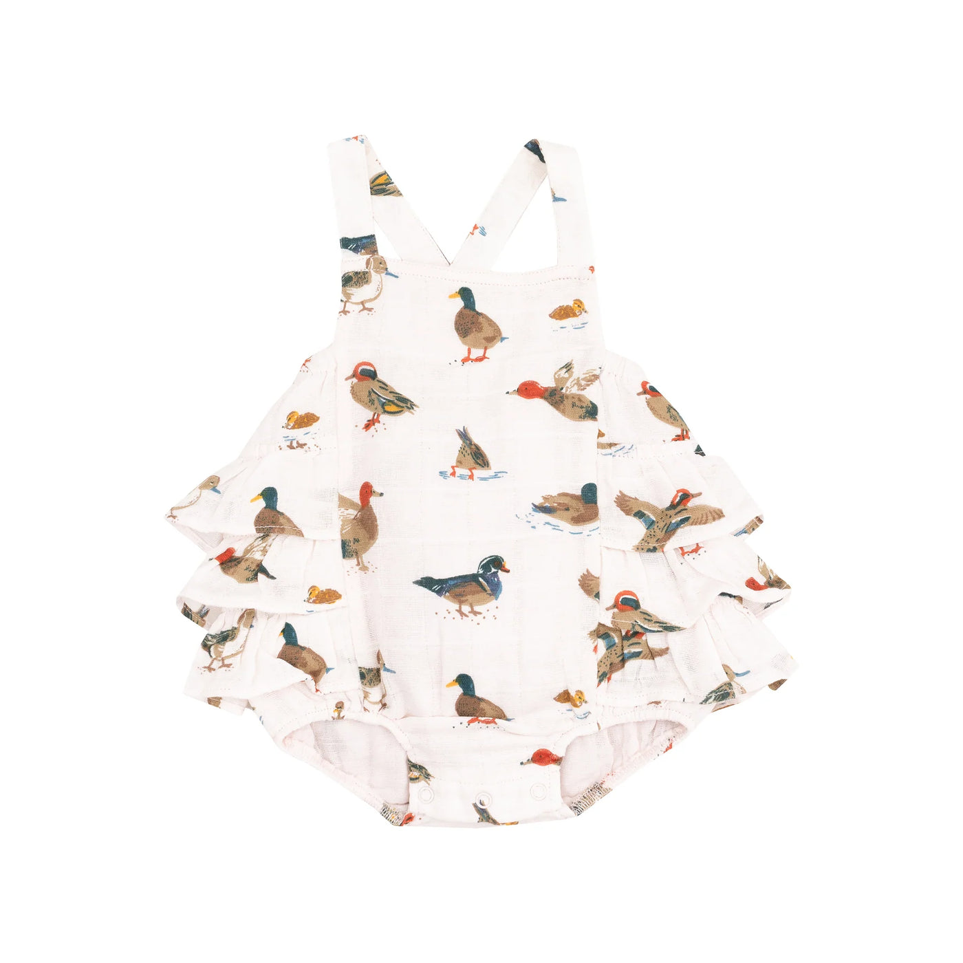 Ducks Pink Ruffle Sunsuit