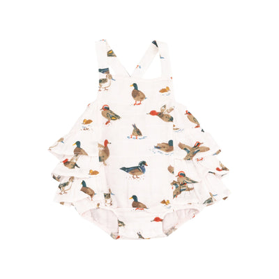 Ducks Pink Ruffle Sunsuit