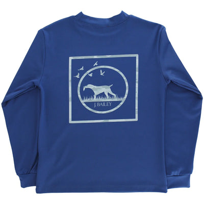 LS Performance Logo Tee - Camo Dog on Denim