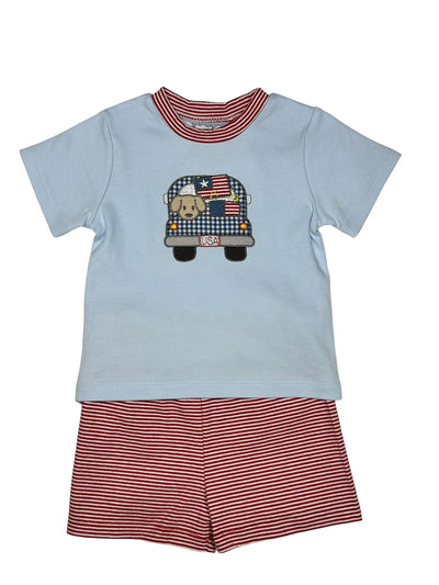 Patriotic Appliqué Short Set