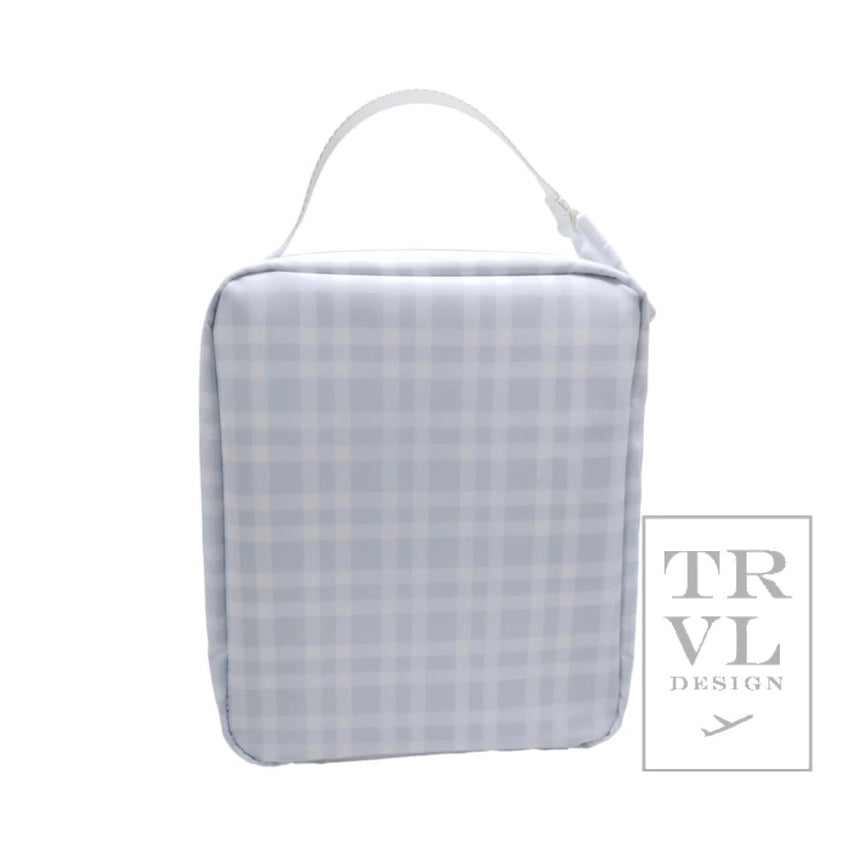 TRVL Lunch Box Insulated Lunch Bag - Pimlico Plaid Blue