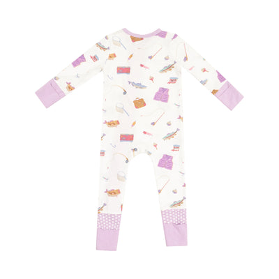 Fishing Things Pink 2 Way Zipper Romper