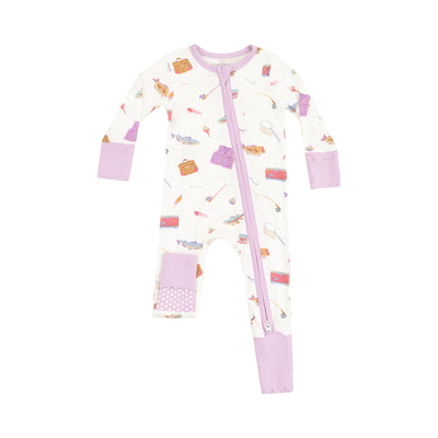 Fishing Things Pink 2 Way Zipper Romper