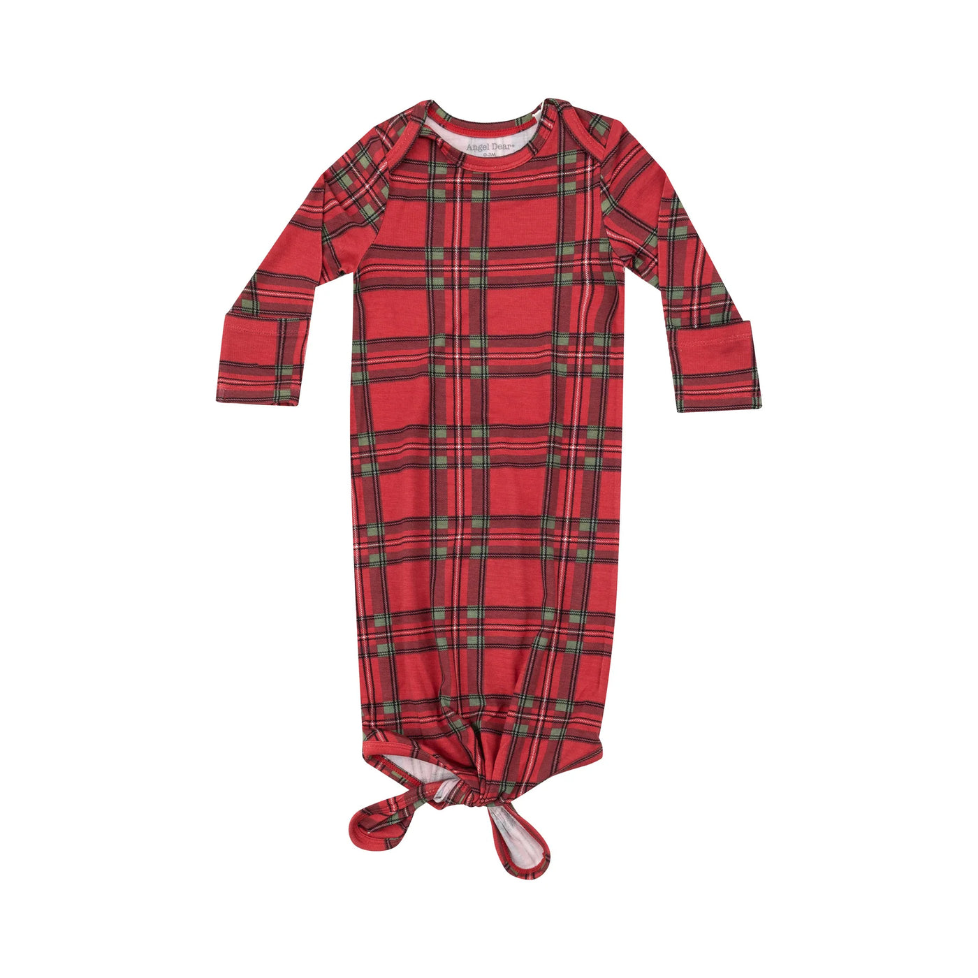 Vintage Holiday Plaid - Knotted Gown (0-3M)