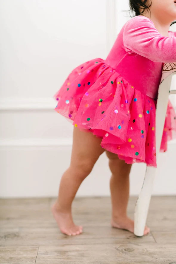 Carly Romper in Confetti Pop | Baby Bubble