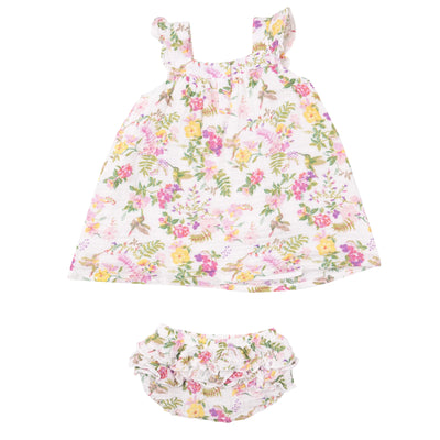ANGEL DEAR CUTE HUMMINGBIRDS SUNDRESS & DIAPER COVER