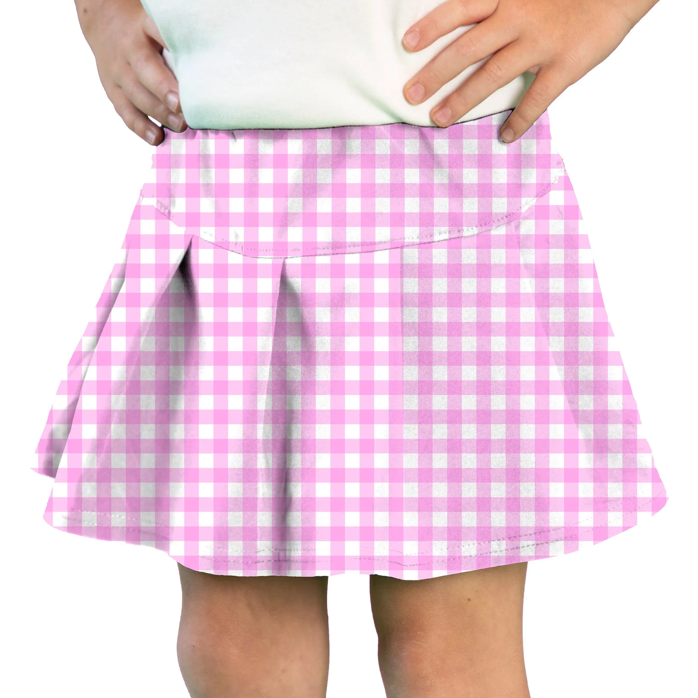 Tennis Skort - Gingham Pink