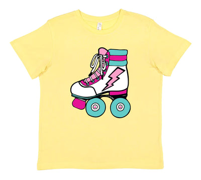 T Shirt - Butter with Disco Roller Skate