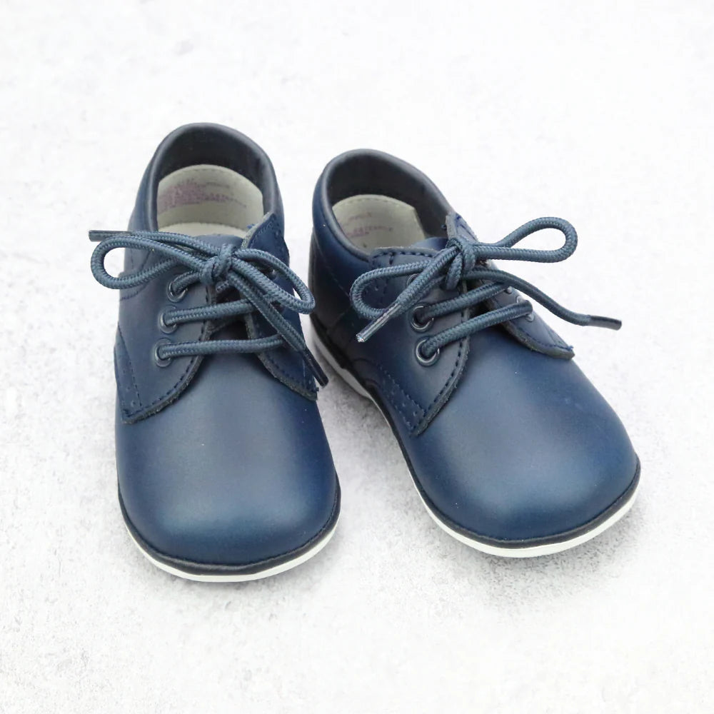 James Boy's Navy Leather Lace Up Shoe