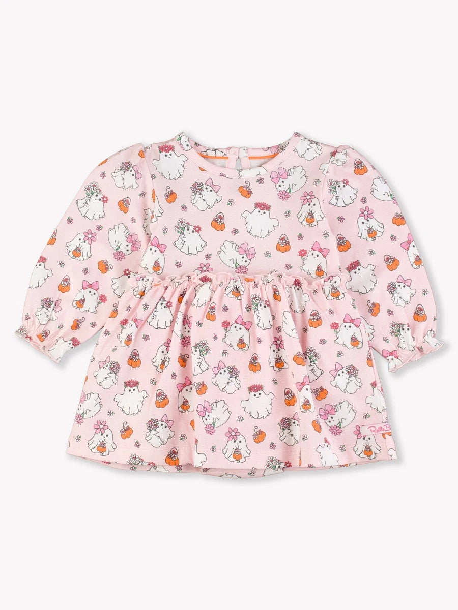 Boos & Bows Knit Long Sleeve Skirted Romper