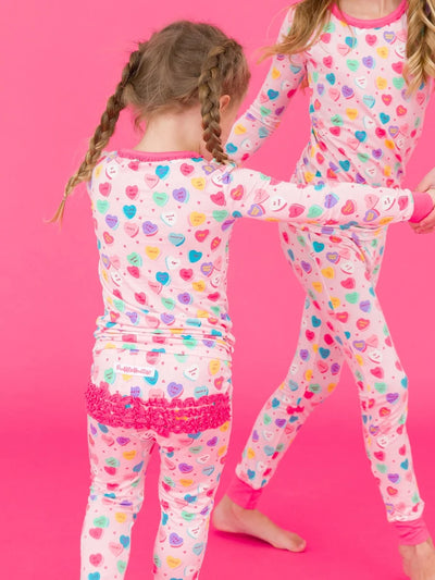 Be My Valentine Toddler Ruffle Long Sleeve Pajama Set