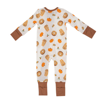 Pumpkin Spice Latte 2 WAY ZIPPER ROMPER