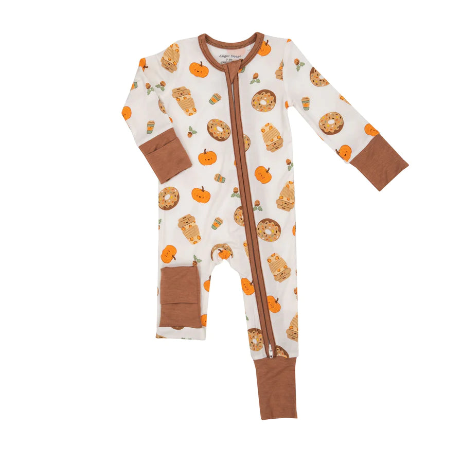 Pumpkin Spice Latte 2 WAY ZIPPER ROMPER