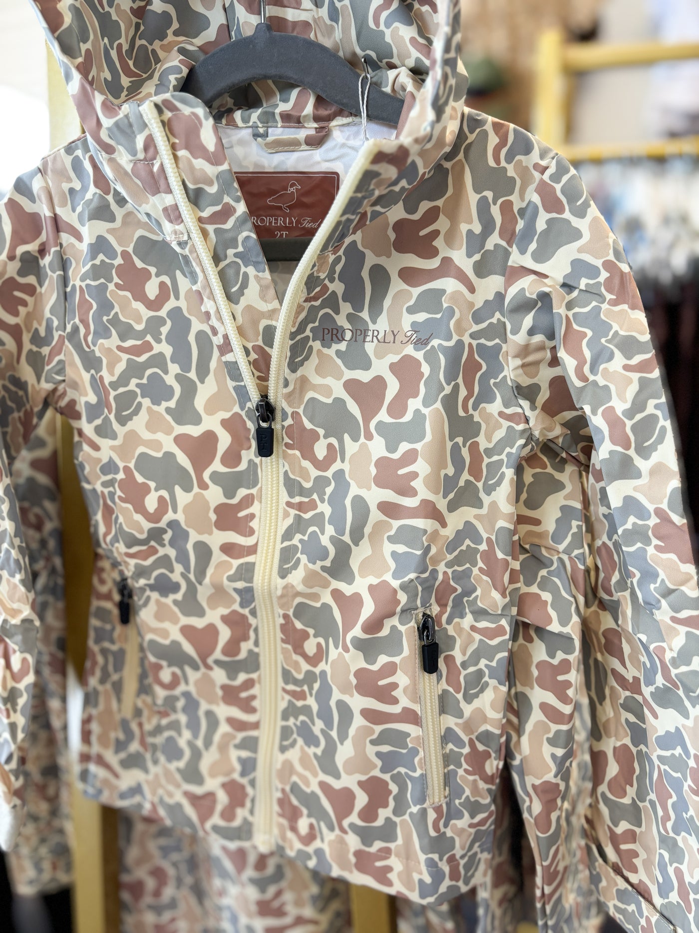 Boys Canopy Rain Jacket Field Camo
