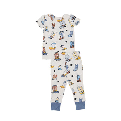 ANGEL DEAR BOOTS BLUE LOUNGEWEAR SET