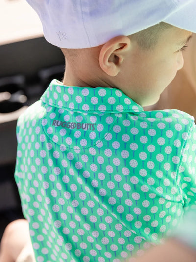 Tiny Tee Time Knit Short Sleeve Performance Polo