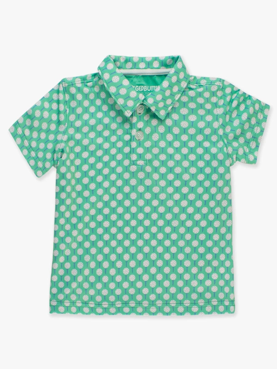 Tiny Tee Time Knit Short Sleeve Performance Polo