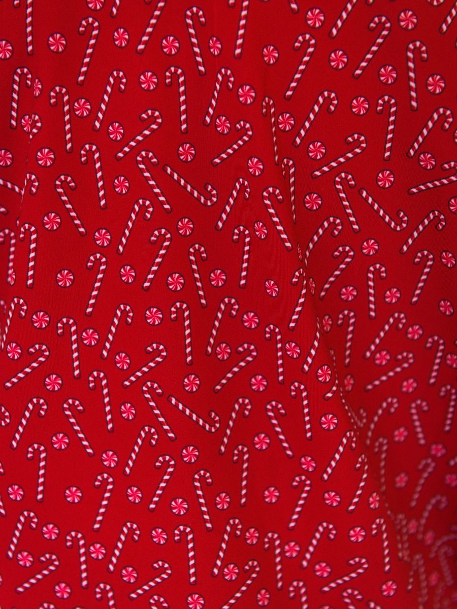 Candy Canes Knit Short Sleeve Performance Polo