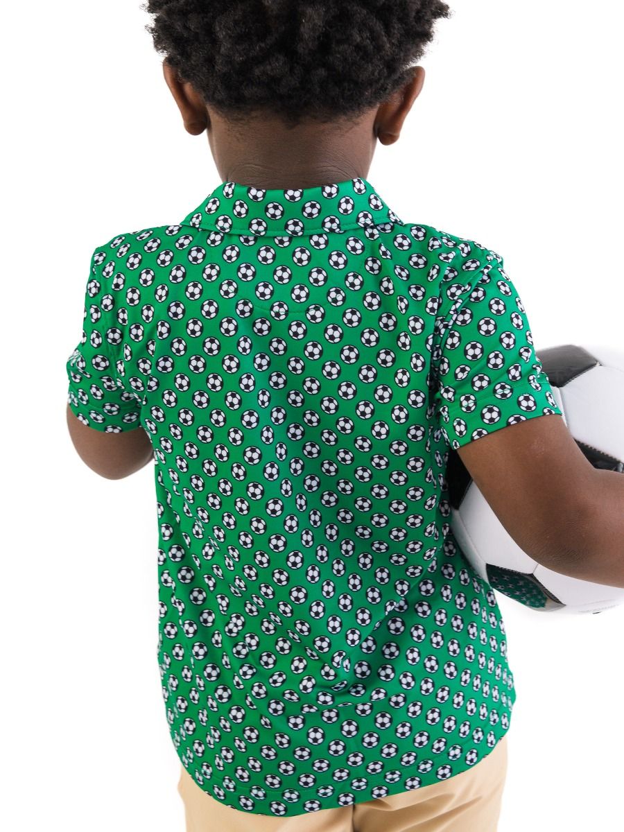 Soccer Mania Knit Short Sleeve Performance Polo