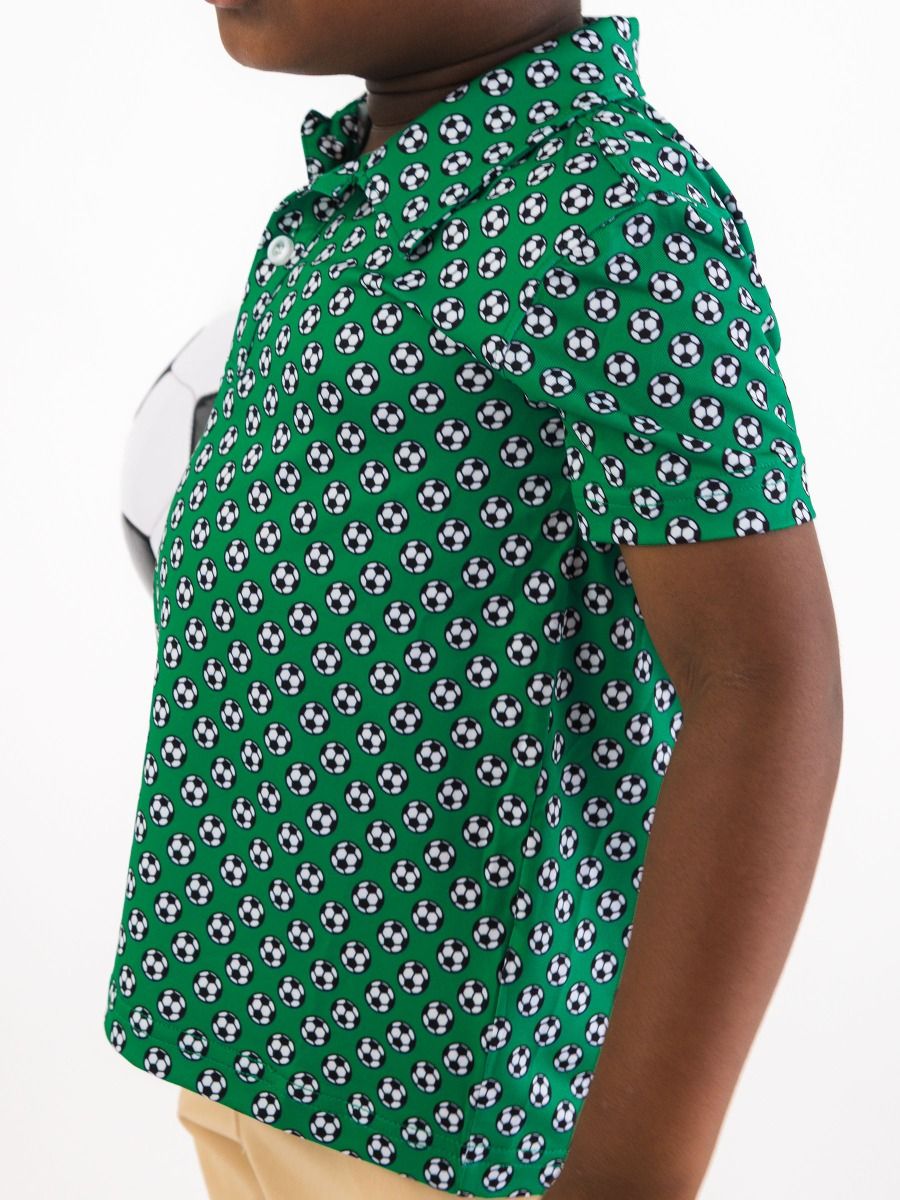 Soccer Mania Knit Short Sleeve Performance Polo