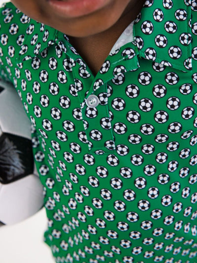 Soccer Mania Knit Short Sleeve Performance Polo