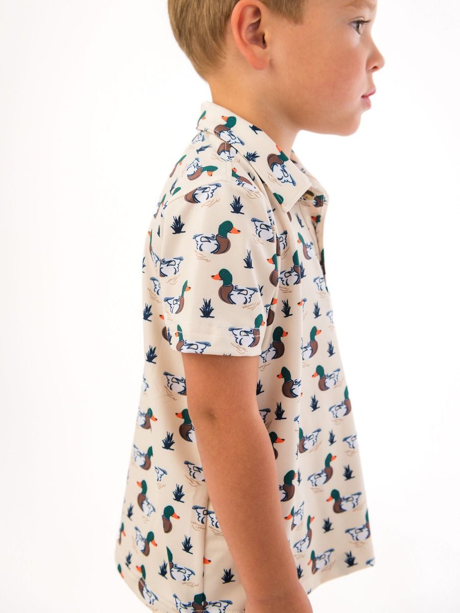 Mallard Marsh Knit Short Sleeve Performance Polo