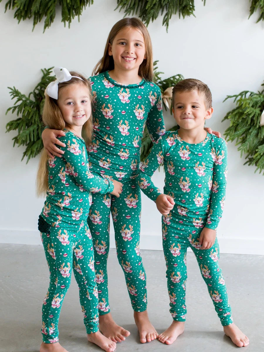 Reindeer Cheer Long Sleeve Pajama Set